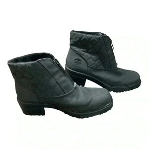 TOTES Waterproof Quilted Women's Sz 6.5 M Emily Black Boots (pre-owned)